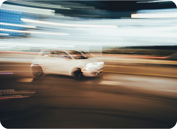 Car in motion
